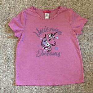 Sant Eve Large Pink Unicorn Girls tee shirt